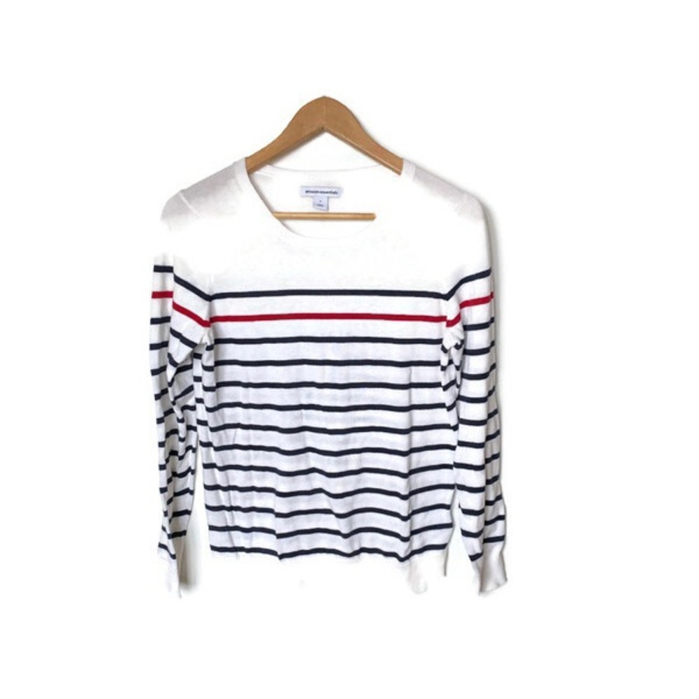 Two thin knit striped sweaters size M